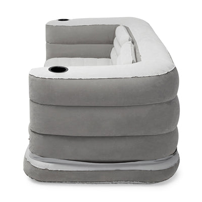Bestway 79 x 63 x 25 Inches Multi Max II Air Couch Inflatable, Gray (Open Box)
