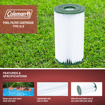 Hey! Cool Pool Flip Plop Float Mineral Cleaning Care w/ Coleman Filter Cartridge - VMInnovations