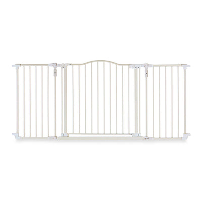 North States Deluxe Baby/Pet 38-72 Inches Wide Metal Gate, Linen (Incomplete)