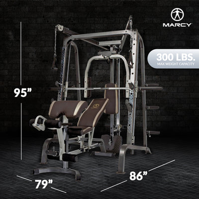 Marcy Deluxe Diamond Elite Smith Cage Home Workout Total Body Gym System (Used) - VMInnovations