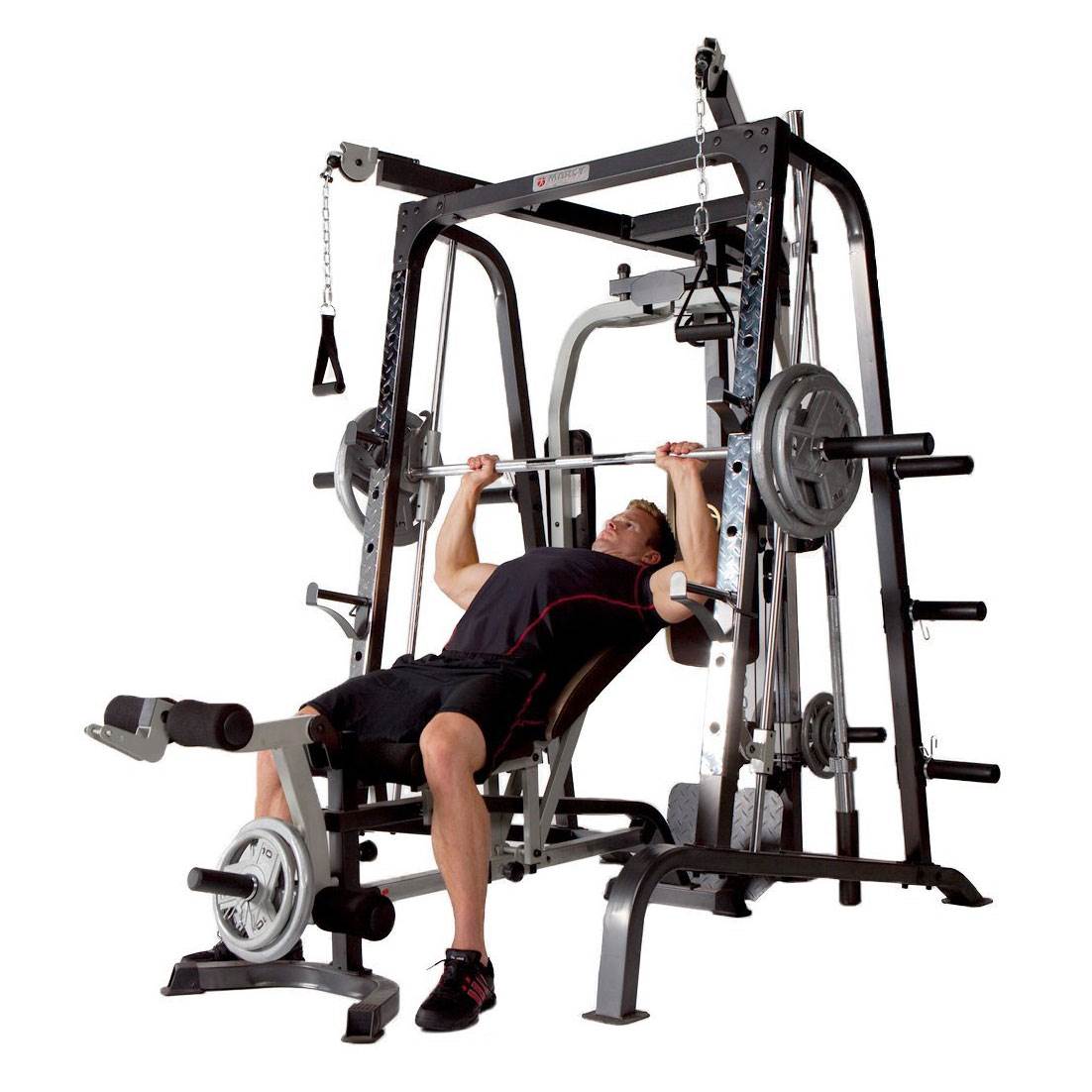 Marcy Deluxe Diamond Elite Smith Cage Workout Machine Total Body Gym (Open Box)