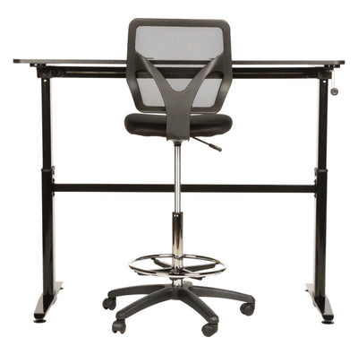 Cool Living Mesh Armless Upright Adjustable Height Drafting Chair (For Parts)