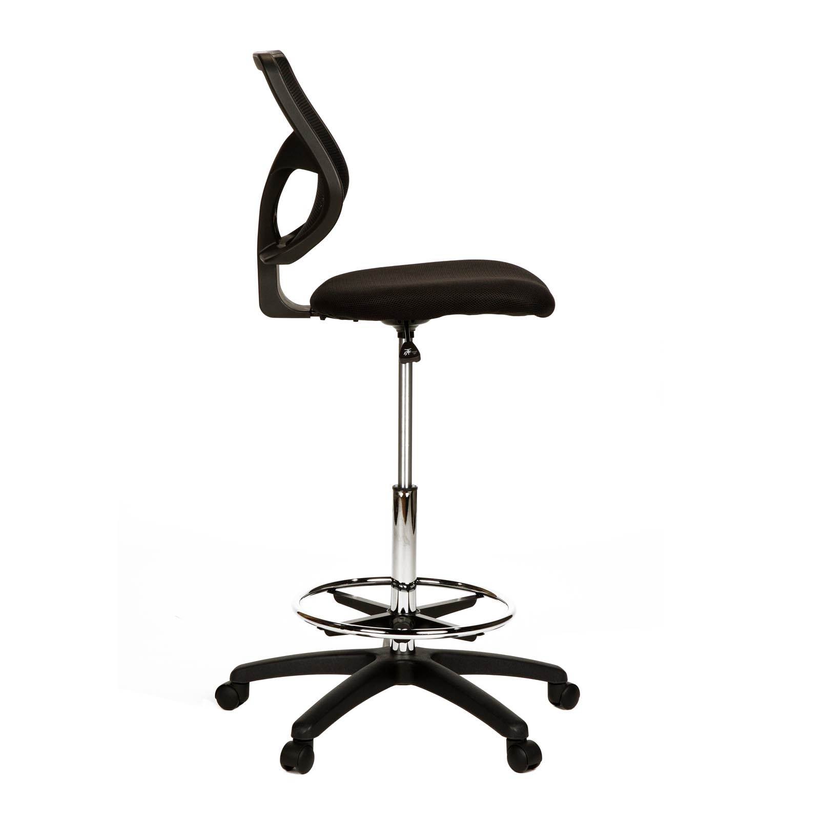 Cool Living Mesh Armless Fixed Upright Adjustable Drafting Chair (Open Box)