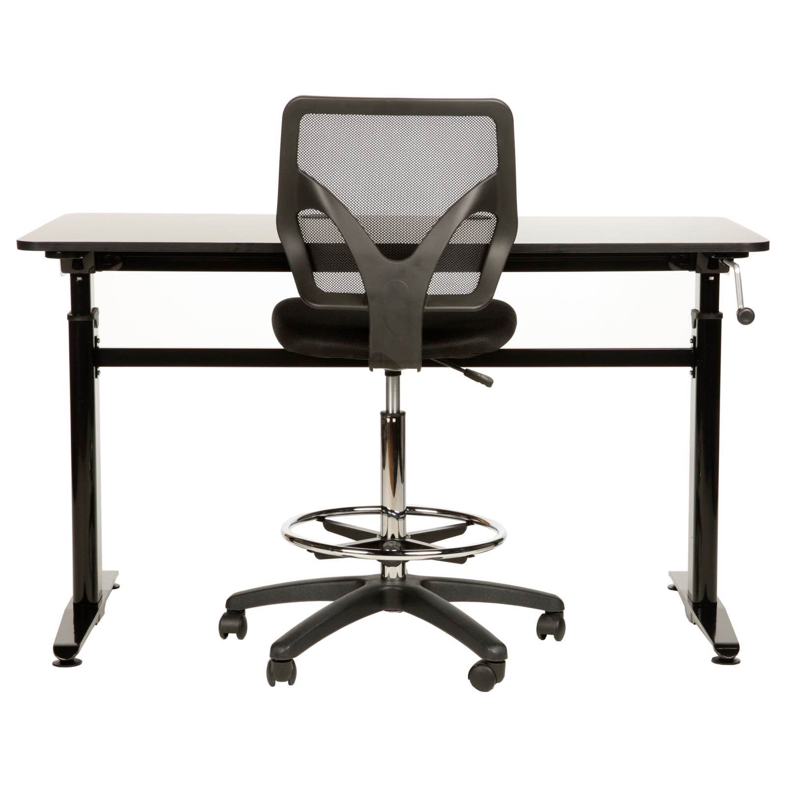 Cool Living Mesh Armless Fixed Upright Adjustable Drafting Chair (Open Box)