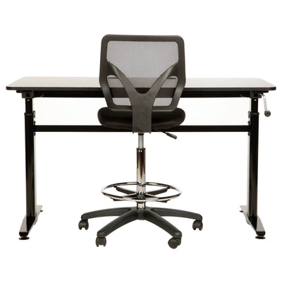 Cool Living Mesh Armless Fixed Upright Adjustable Drafting Chair (Open Box)
