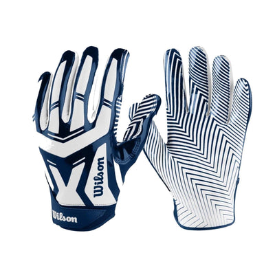 Wilson Authority Skill Receiver Football Gloves | Navy, Adult Small (Open Box)