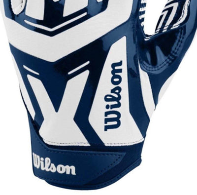 Wilson Authority Skill Receiver Football Gloves | Navy, Adult Small (Open Box)