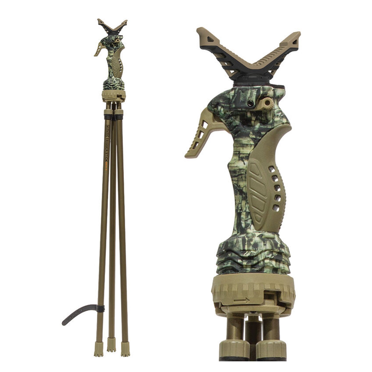 Primos Gen3 Crossbow Tripod Shooting Rests Trigger Stick, Green Camo (Open Box)