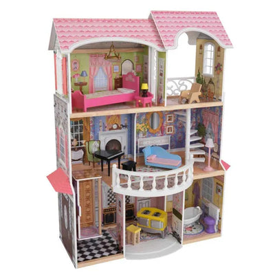 KidKraft Magnolia Mansion Dollhouse for 18 Inch Dolls w/ 13 Furniture Pieces