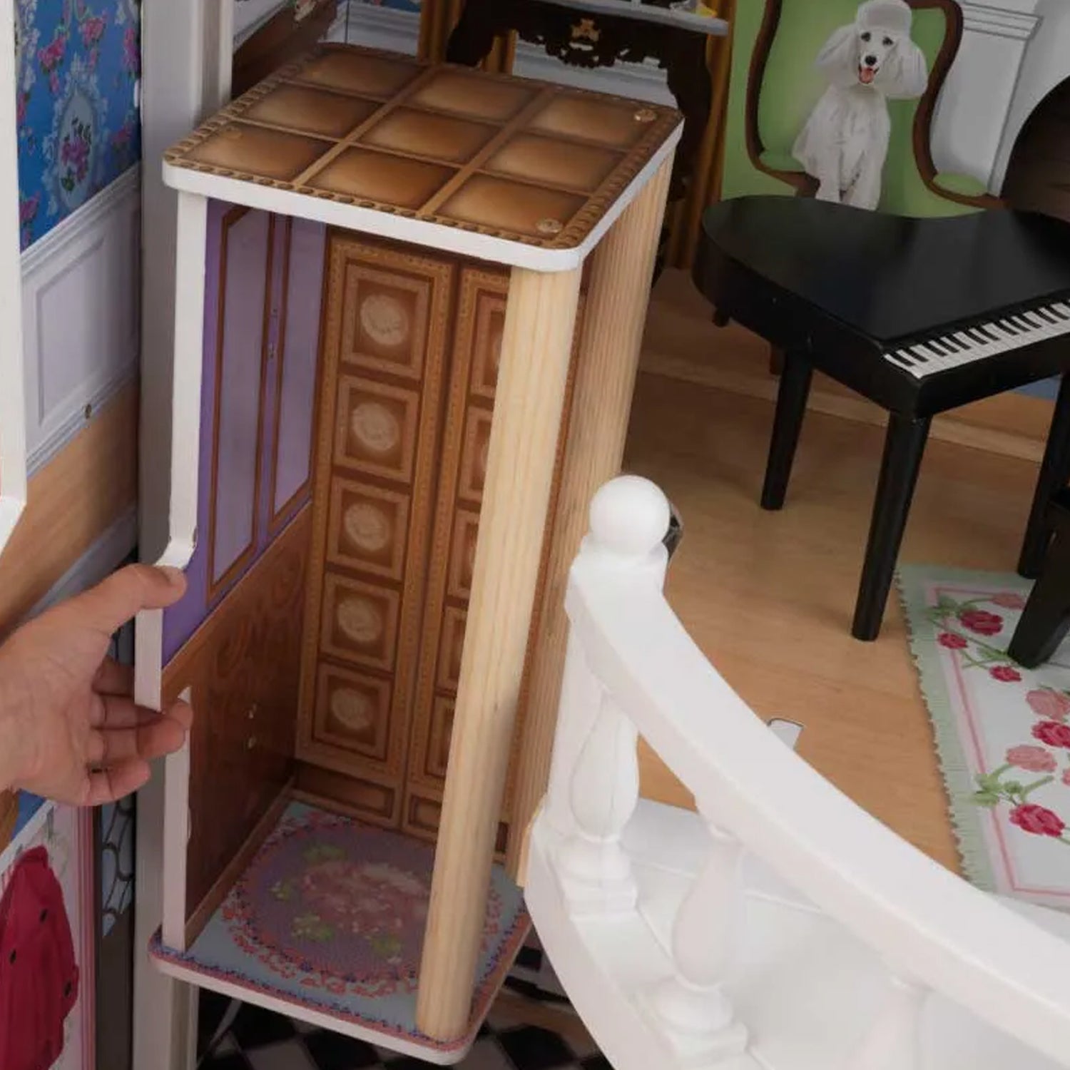 KidKraft Magnolia Mansion Dollhouse for 18 Inch Dolls w/ 13 Furniture Pieces