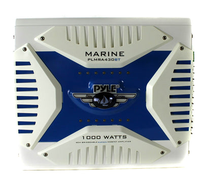 Pyle Elite 1000 Watt 4 Channel Amplifier Bluetooth Marine ATV Amp (For Parts)