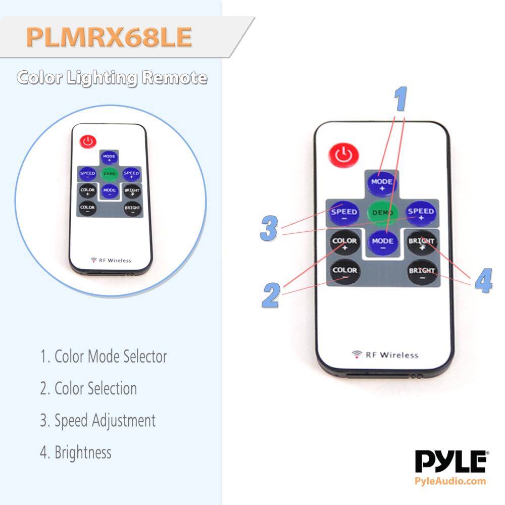 2) Pyle PLMRX68LEW 6.5 Inch 250 Watt Marine Boat LED Light White Speakers (Pair)
