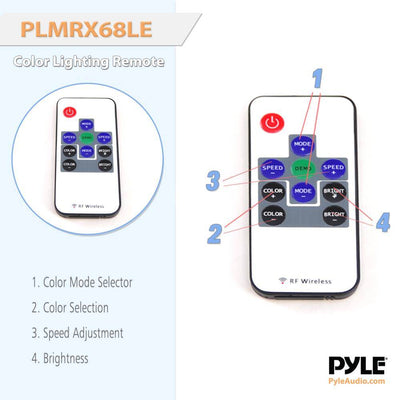 2) Pyle PLMRX68LEW 6.5 Inch 250 Watt Marine Boat LED Light White Speakers (Pair)