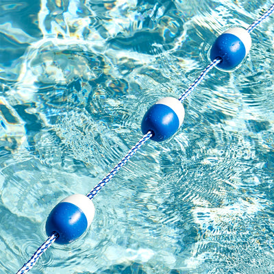 Kokido K675PBH Safety Float Line with 20-Foot Adjustable Rope and Float Kit  + Bestway Power Steel Swim Vista 18' x 9' x 48" Above Ground Swimming Pool Set - VMInnovations