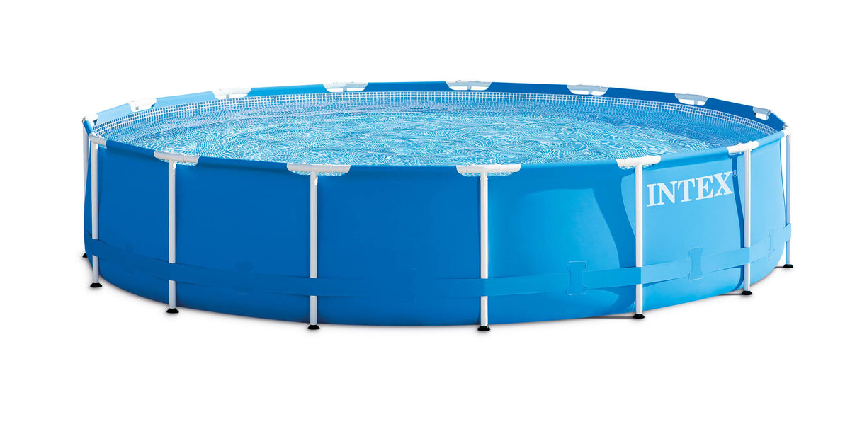 Intex 16 Feet x 42 Inches Metal Frame Above Ground Pool Set with Pump (Open Box)