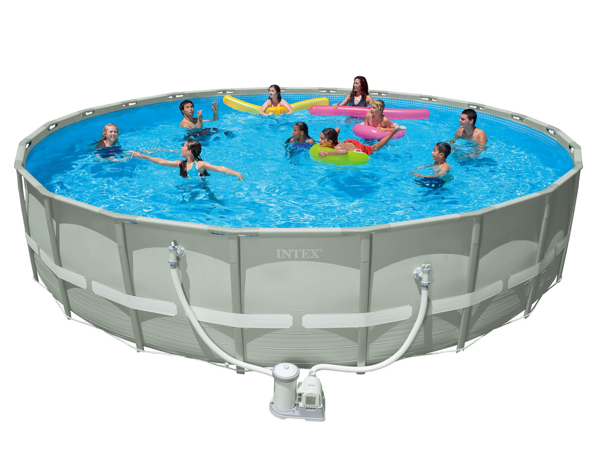 Intex 22' x 52" Ultra Frame Above Ground Swimming Pool w/ Filter Pump (Open Box)