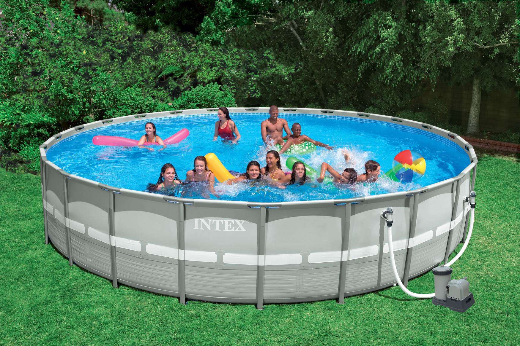 Intex 26 Feet x 52 Inches Ultra Frame Above Ground Swimming Pool Set (Open Box)