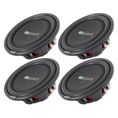 4) MB Quart DS1-254 400 Watt 4 Ohm Shallow Slim Subwoofers Car Truck DVC Subs - VMInnovations