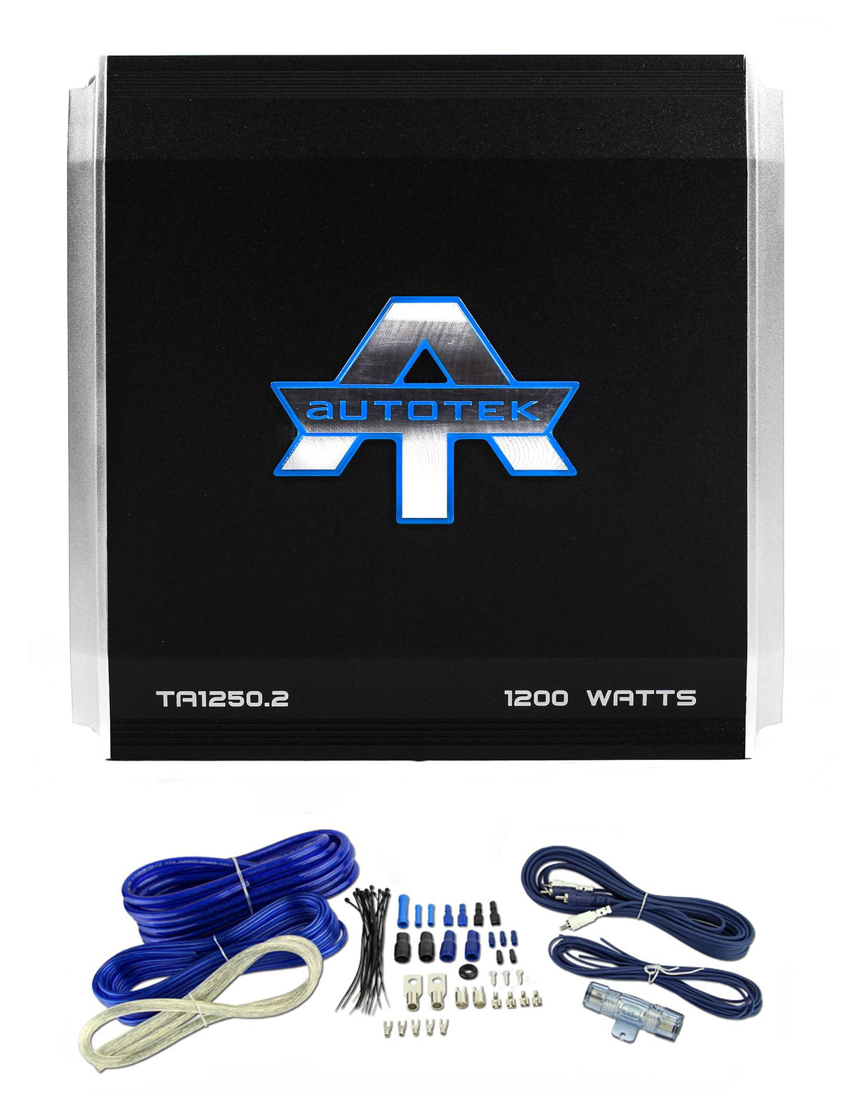 Autotek 1200 Watt 2 Channel Amplifier Car Audio Stereo Power Amp + Wiring Kit