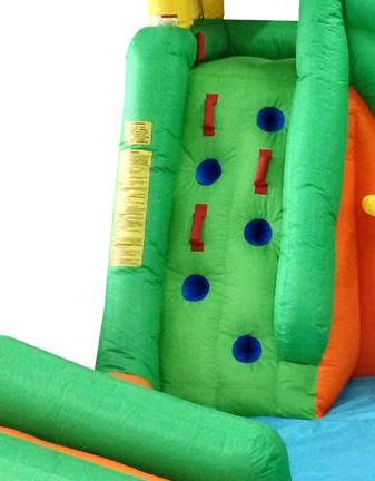 Magic Time Titan Falls with Junior Inflatable Water Slide, Green (Open Box)