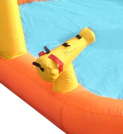 Magic Time Titan Falls with Junior Inflatable Water Slide, Green (Open Box)