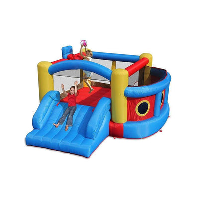Magic Time Fort Sport Inflatable Bouncer and Slide 4-in-1 Fun House (Open Box)