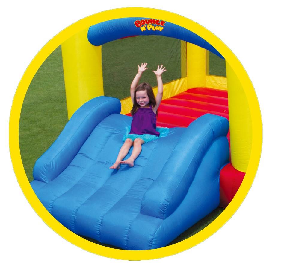 Magic Time Fort Sport Inflatable Bouncer and Slide 4-in-1 Fun House (Open Box)