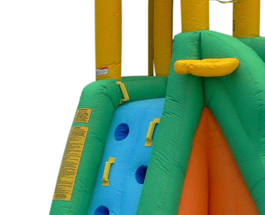 Magic Time Twin Falls Inflatable Water Slides and Splash Pool Area - Open Box
