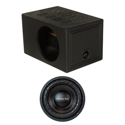 American Bass XFL 1044 10 Inch 2000 Watt Subwoofer Speaker with Vented Enclosure - VMInnovations
