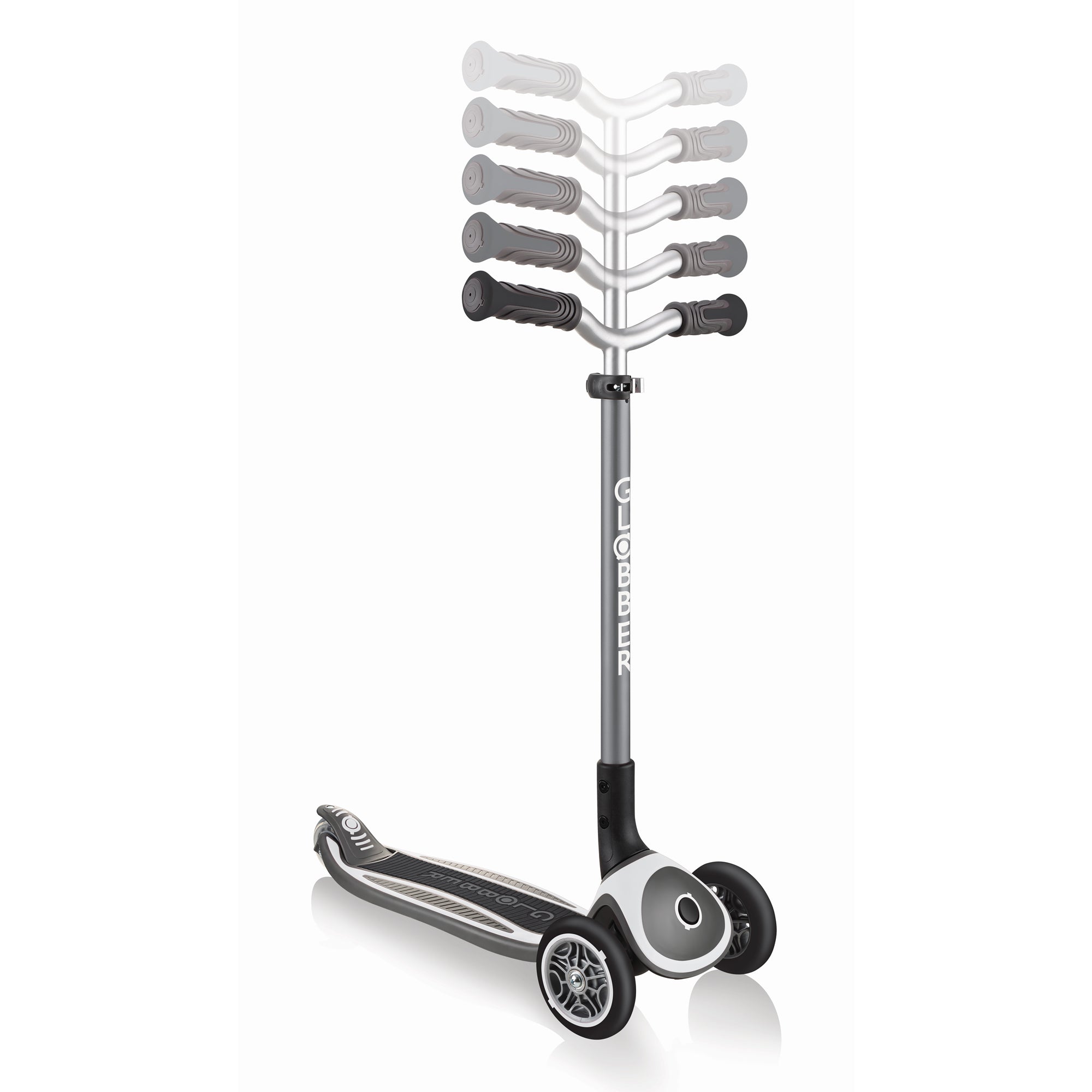 Globber Master 3-Wheel Scooter for Kids Aged 4 and Up, Silver & Black (Used)