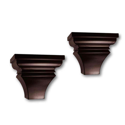 InPlace Shelving Pair of Wall Sconces, 6.5-Inch, Espresso Color (Open Box)