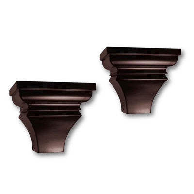 InPlace Shelving Pair of Wall Sconces, 6.5-Inch, Espresso Color (Open Box)