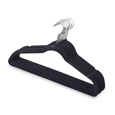 Velvet Non-Slip Suit Clothes Hangers, Reinforced & Durable - 10 Pack (Open Box)