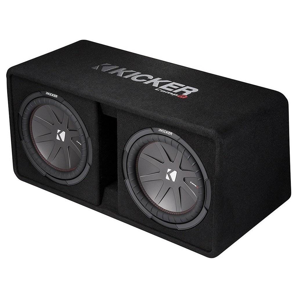 Kicker 43DCWR122 CompR 12" 2000W 2-Ohm Dual Loaded Car Subwoofer Enclosure