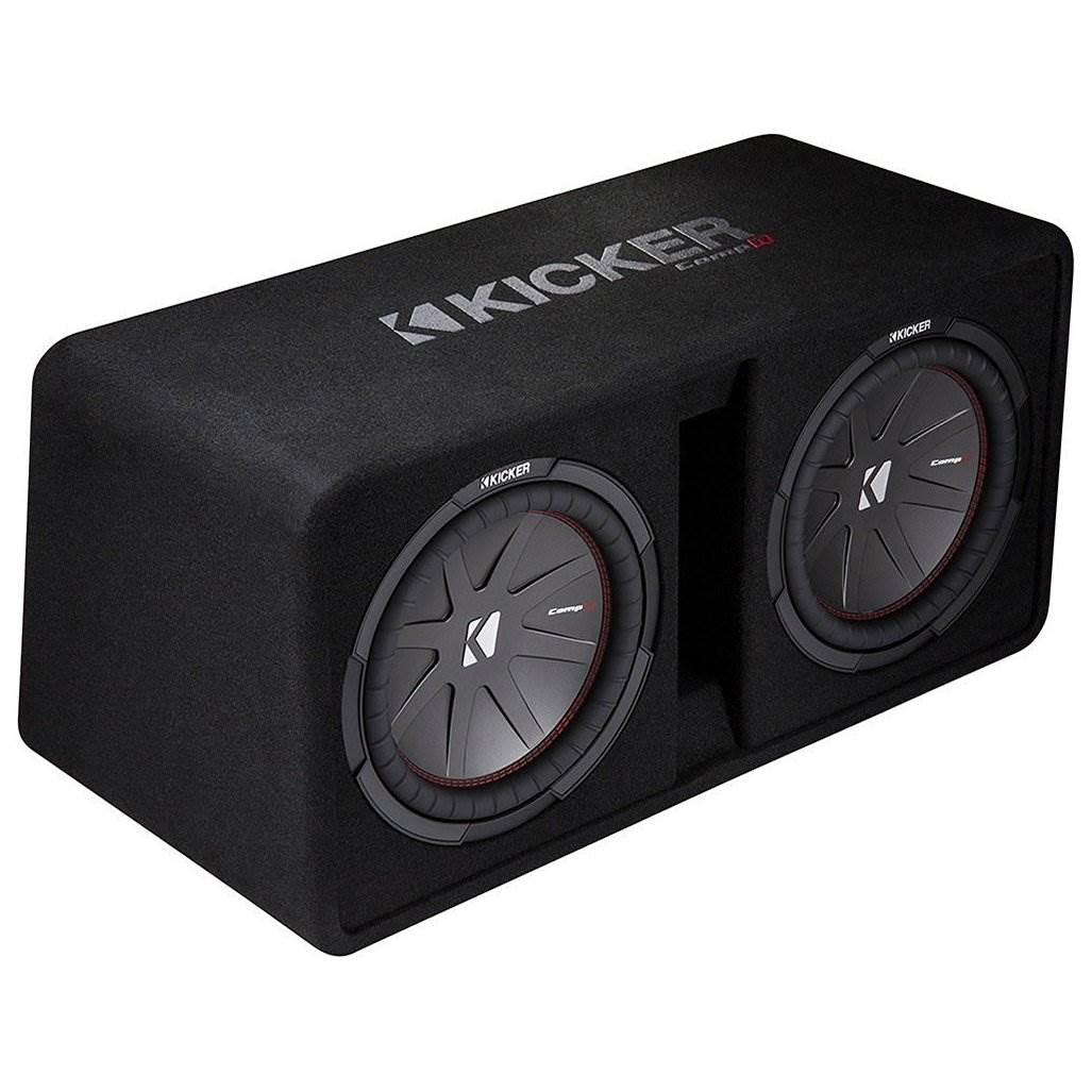 Kicker 43DCWR122 CompR 12" 2000W 2-Ohm Dual Loaded Car Subwoofer Enclosure