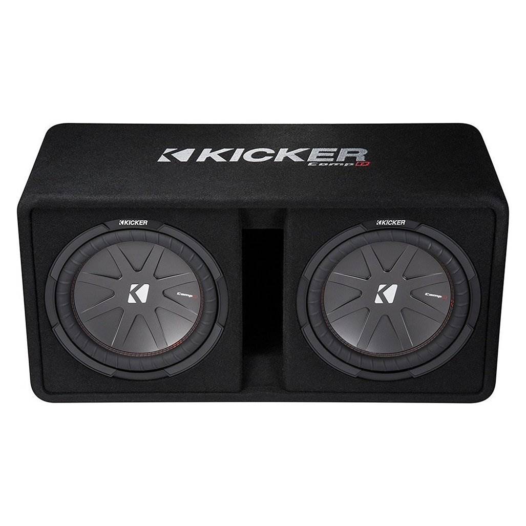 Kicker 43DCWR122 CompR 12" 2000W 2-Ohm Dual Loaded Car Subwoofer Enclosure