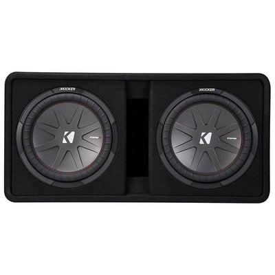 Kicker 43DCWR122 CompR 12" 2000W 2-Ohm Dual Loaded Car Subwoofer Enclosure