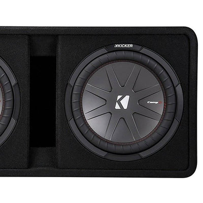 Kicker 43DCWR122 CompR 12" 2000W 2-Ohm Dual Loaded Car Subwoofer Enclosure