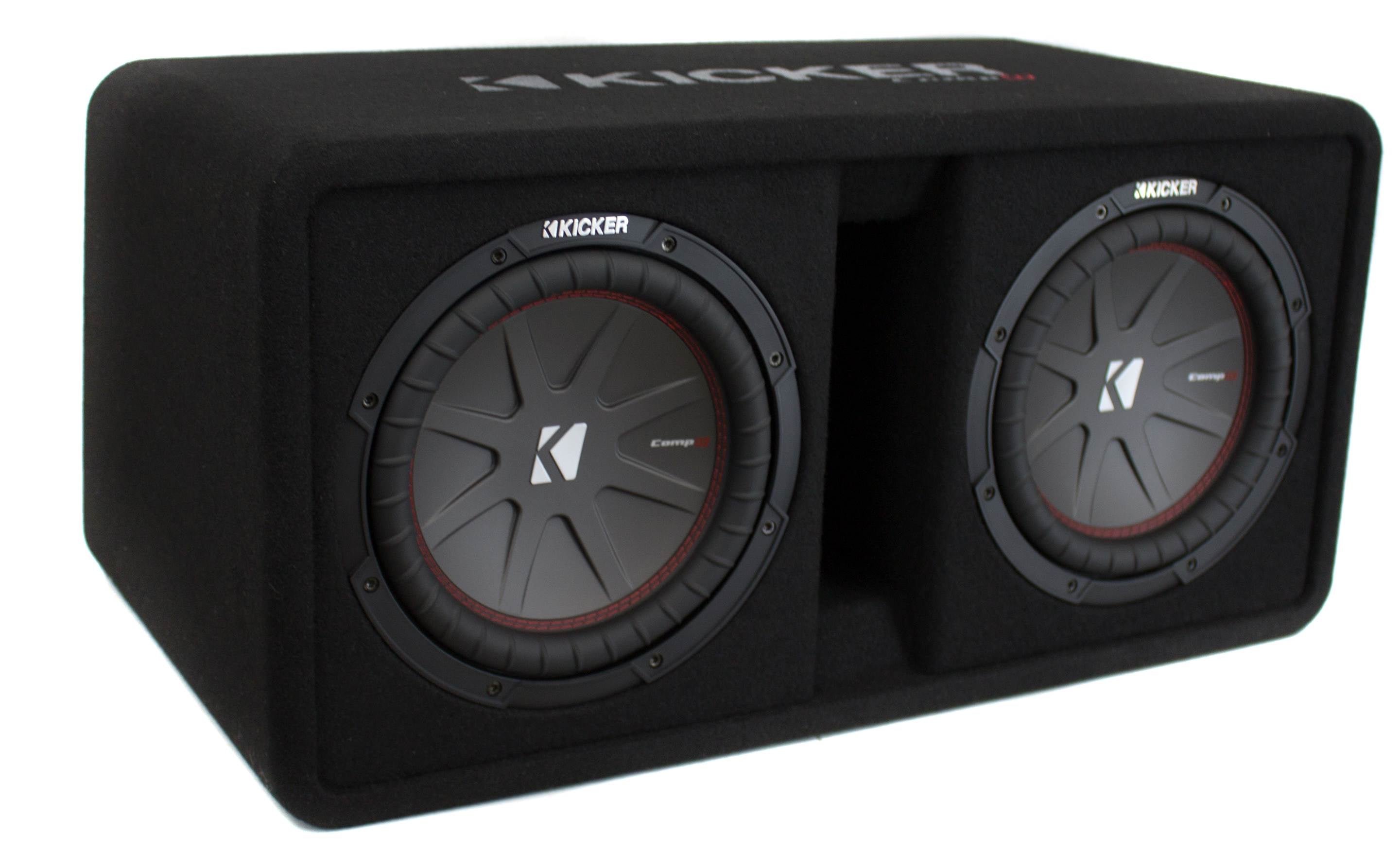 Kicker 43DCWR102 CompR 10" 1600 Watt 2-Ohm Dual Loaded Car Subwoofer Enclosure