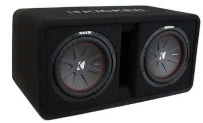 Kicker 43DCWR102 CompR 10" 1600 Watt 2-Ohm Dual Loaded Car Subwoofer Enclosure