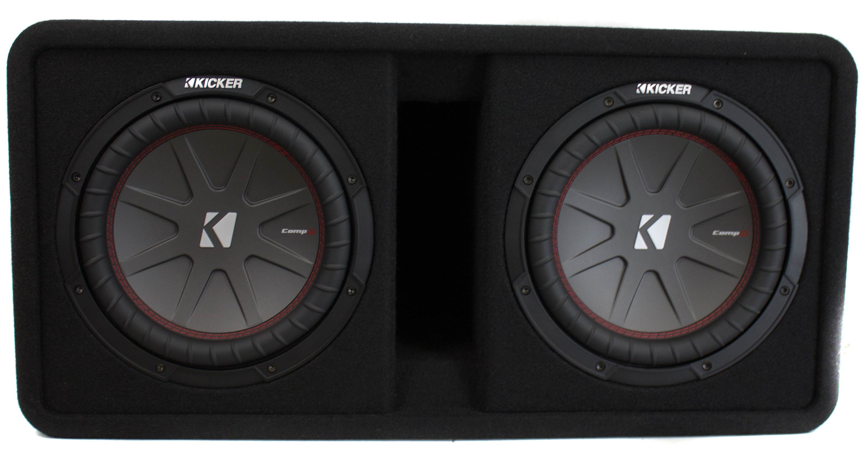 Kicker 43DCWR102 CompR 10" 1600 Watt 2-Ohm Dual Loaded Car Subwoofer Enclosure