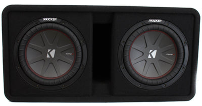 Kicker 43DCWR102 CompR 10" 1600 Watt 2-Ohm Dual Loaded Car Subwoofer Enclosure
