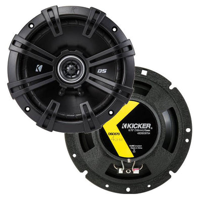 Kicker D-Series 6.75" 240W 2-Way 4-Ohm Car Audio Coaxial Speakers (Open Box)