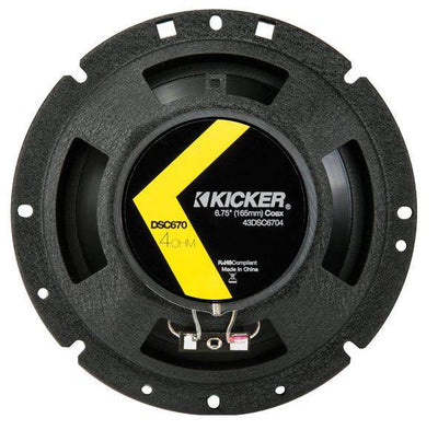 Kicker D-Series 6.75" 240W 2-Way 4-Ohm Car Audio Coaxial Speakers (Open Box)