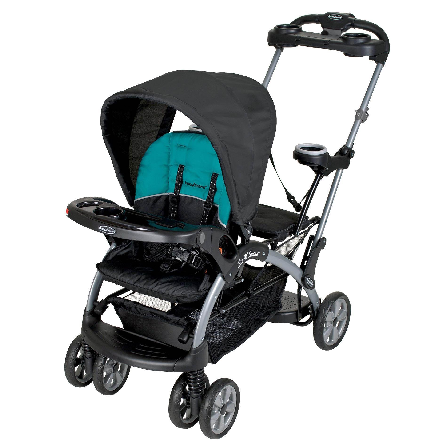 Baby Trend Sit N Stand Ultra Infant Kids Double Stroller, Lagoon (Open Box)