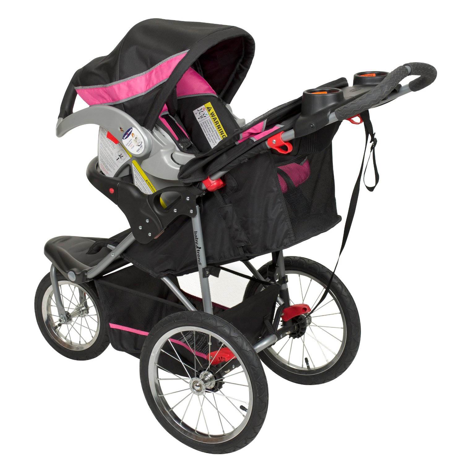 Baby Trend Expedition Jogger Folding Jogging Stroller, Bubble Gum | JG94044 - VMInnovations