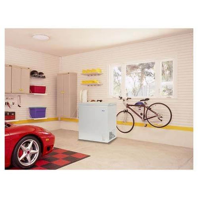 Haier HF50CM23NW Compact 5.0 Cu. Ft. Chest Freezer Upright Deep Freeze - Damaged