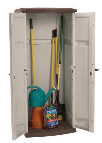 Suncast Vertical Outdoor Tool Utility Storage Shed, 20 cu. ft | GS1250 - Damaged