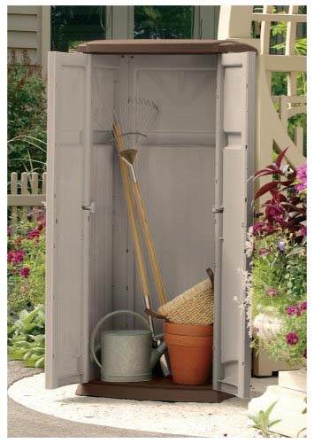 Suncast Vertical Outdoor Tool Utility Storage Shed, 20 cu. ft | GS1250 - Damaged