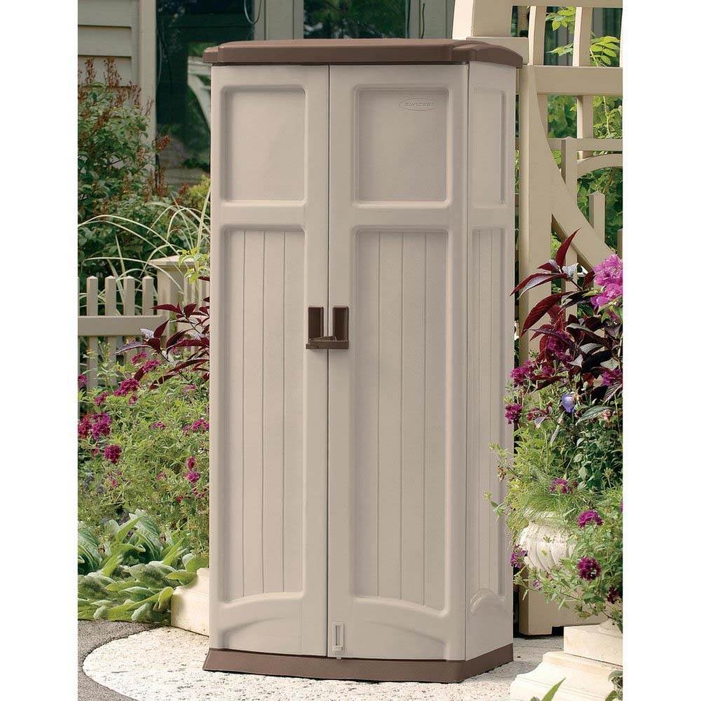 Suncast Vertical Outdoor Tool Utility Storage Shed, 20 cu. ft | GS1250 - Damaged